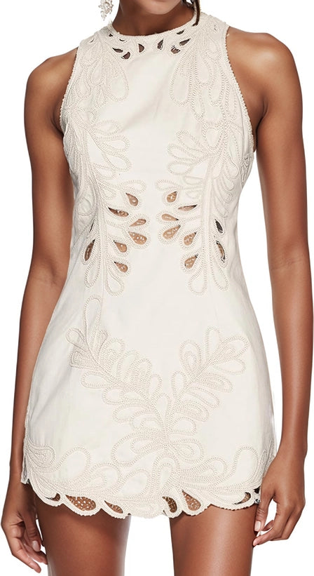 Embroidered Mini Dress