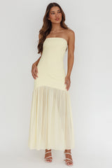 Strapless Sheer Maxi Dress