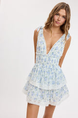 Floral Layered Mini Dress