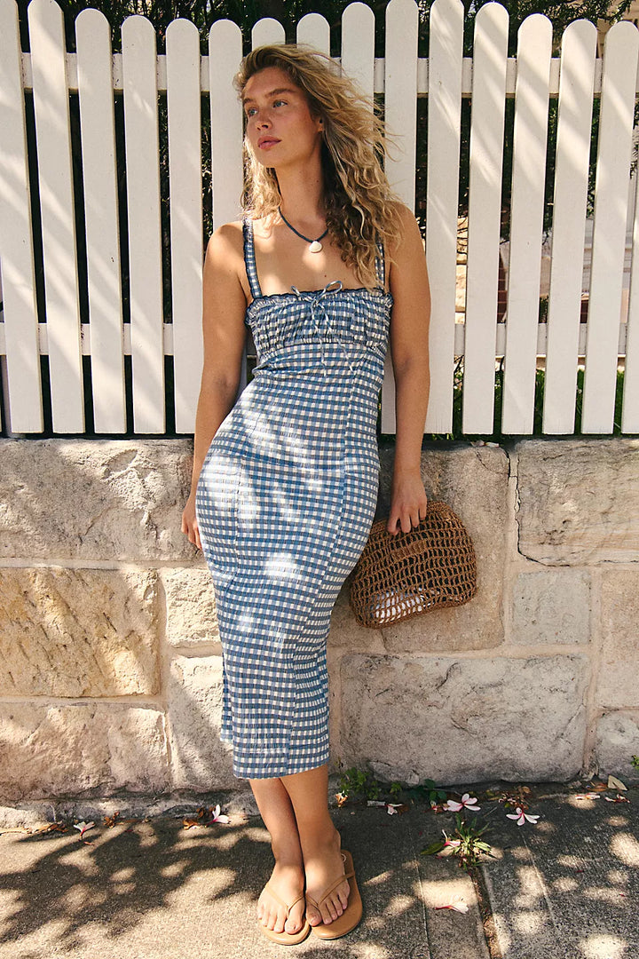 Free People Lucinda Plaid Midi Dress Free People Lucinda Plaid Midi Dress