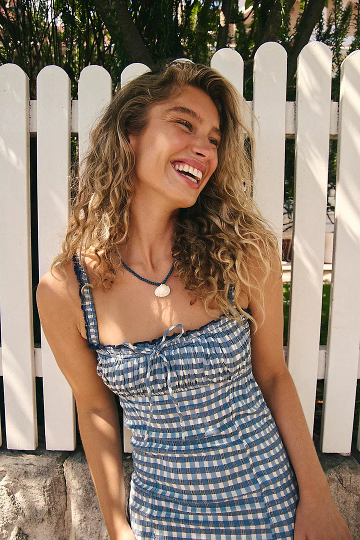 Free People Lucinda Midi Dress - Indigo Combo Free People Lucinda Midi Dress - Indigo Combo