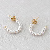 Freshwater Pearl Huggie Post Hoop Earrings