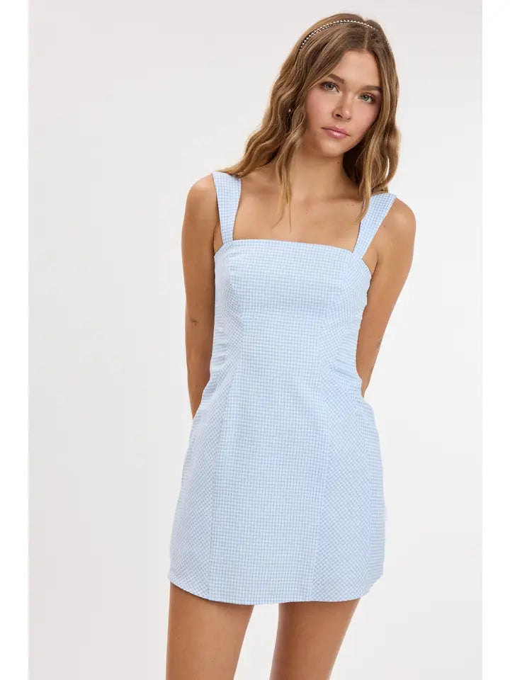 Gingham Print Mini Dress