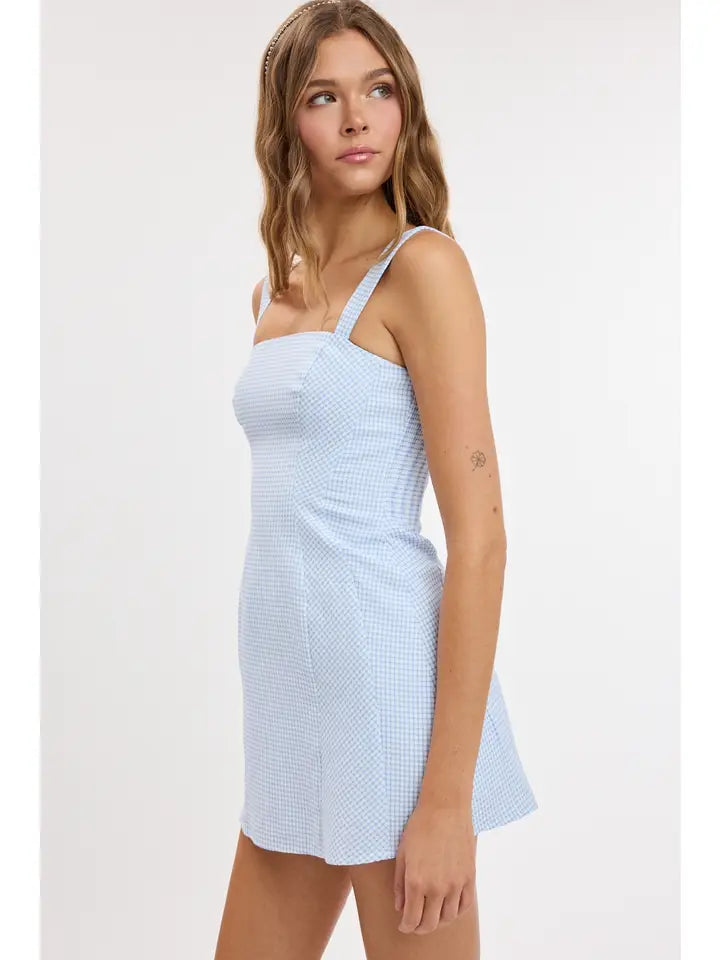 Gingham Print Mini Dress