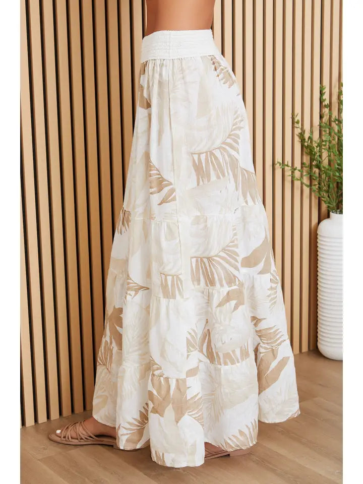 Hawaiian Linen Maxi Skirt