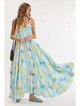 Ruffle Tube Maxi Dress