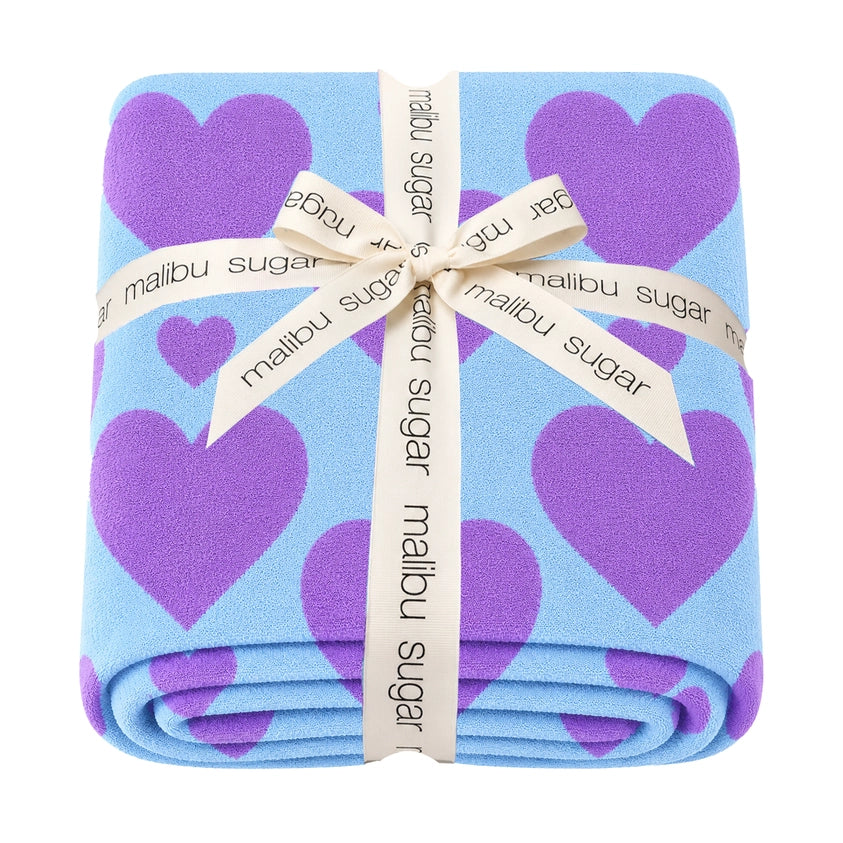 Malibu Sugar Two Tone Heart Reversible Blanket