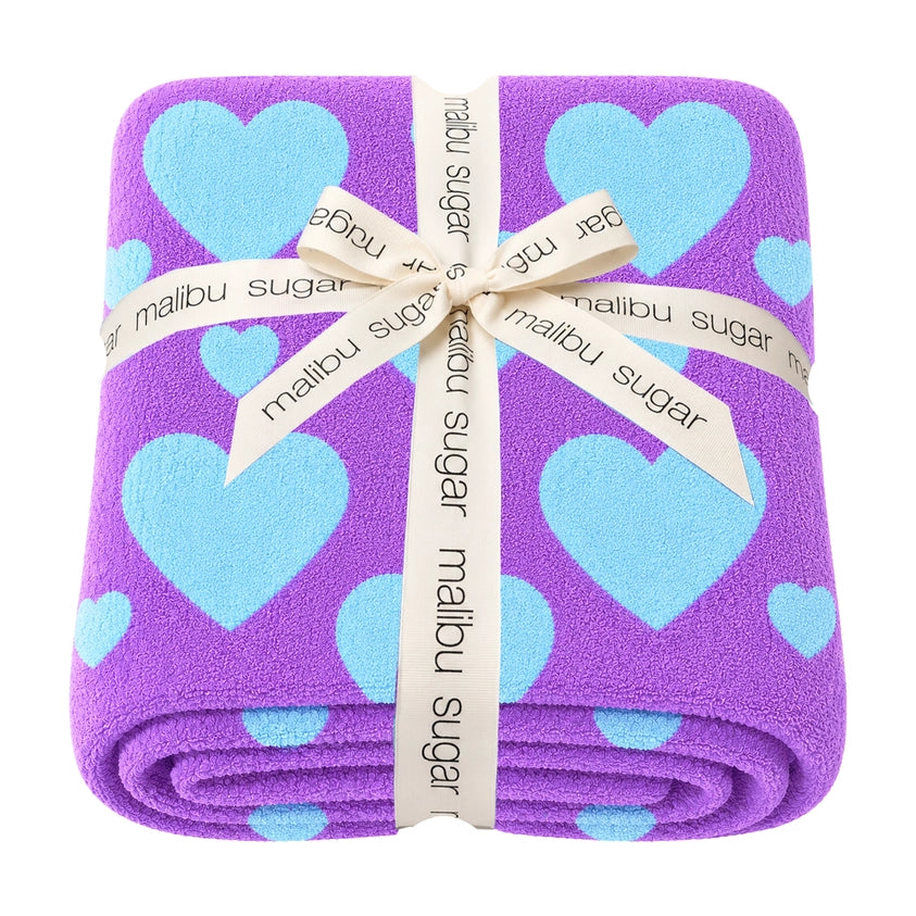 Malibu Sugar Two Tone Heart Reversible Blanket