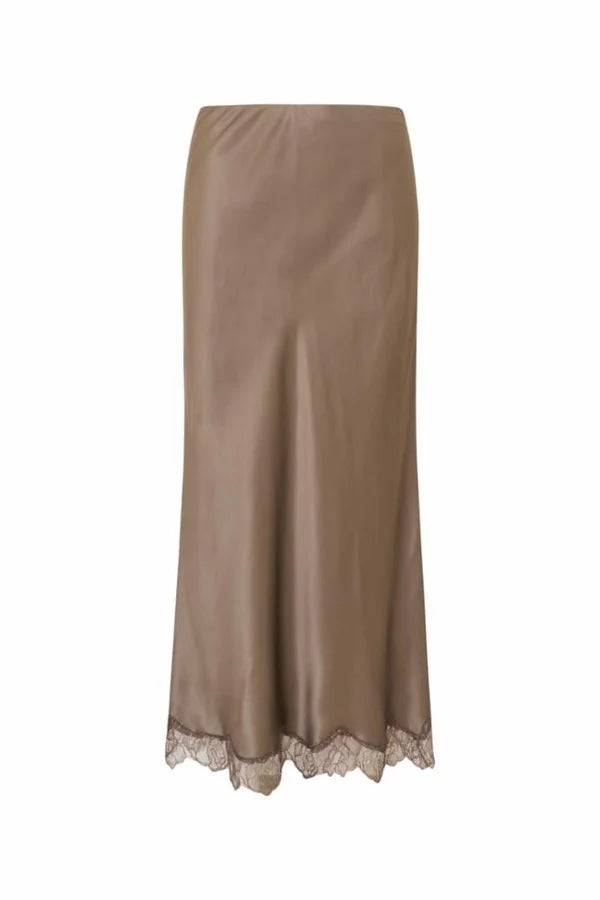 Janella Silk-Blend Midi Slip Skirt