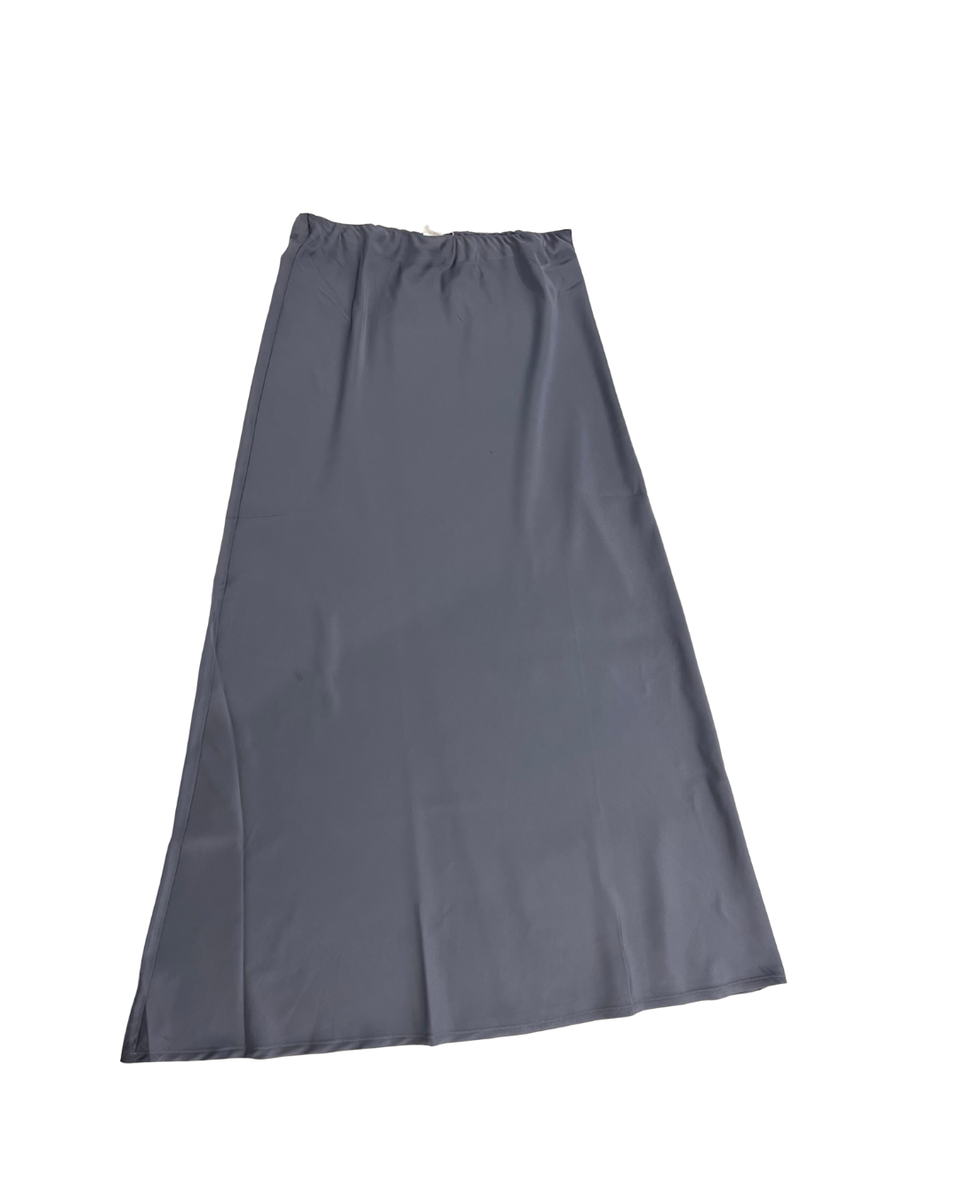 Girls Joey Charcoal Satin Maxi Skirt