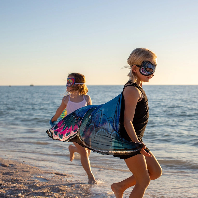 Girls Karner Blue Butterfly Wings + Mask