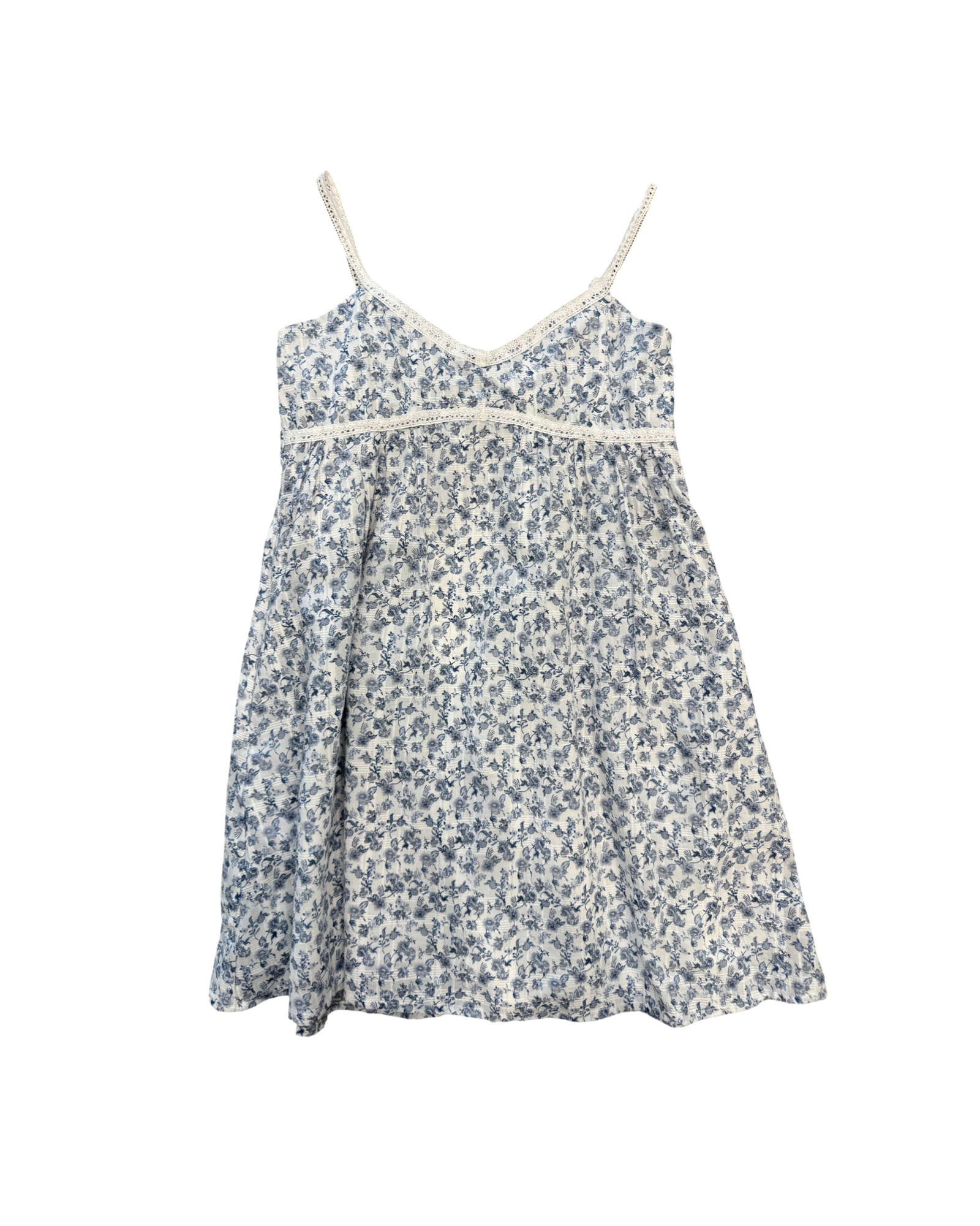 Blue Mini Toile Bloom Dress