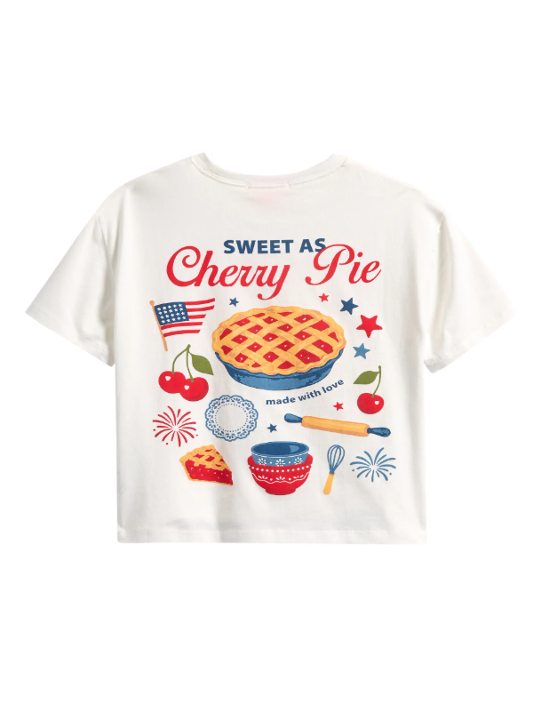 Girls Sweet As Cherry Pie Tee