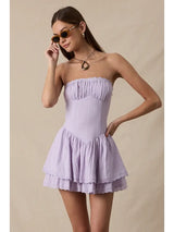 Tiered Tube Mini Dress