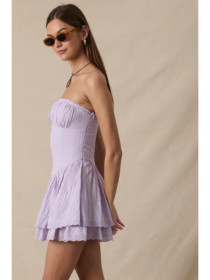 Tiered Tube Mini Dress