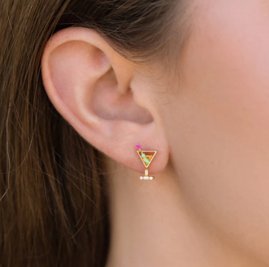 Dirty Martini Studs - Gold