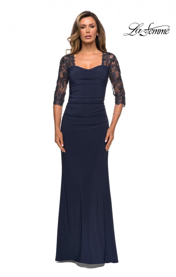 La Femme 28056 Mother of the Bride Gown Midnight Blue / 12 La Femme 28056 Mother of the Bride Gown Midnight Blue / 12