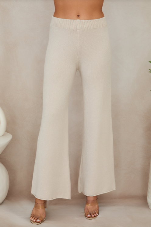 Italian Viscose Knit Flared Pant