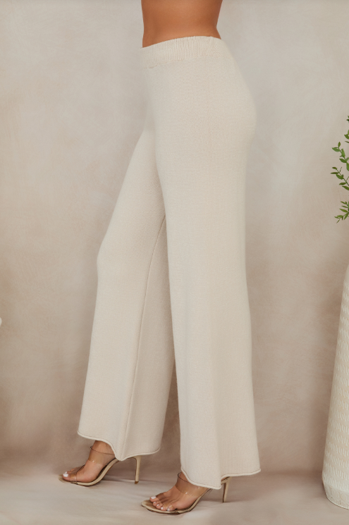 Italian Viscose Knit Flared Pant