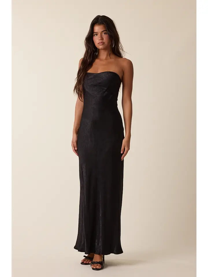 Satin Floral Midi Dress