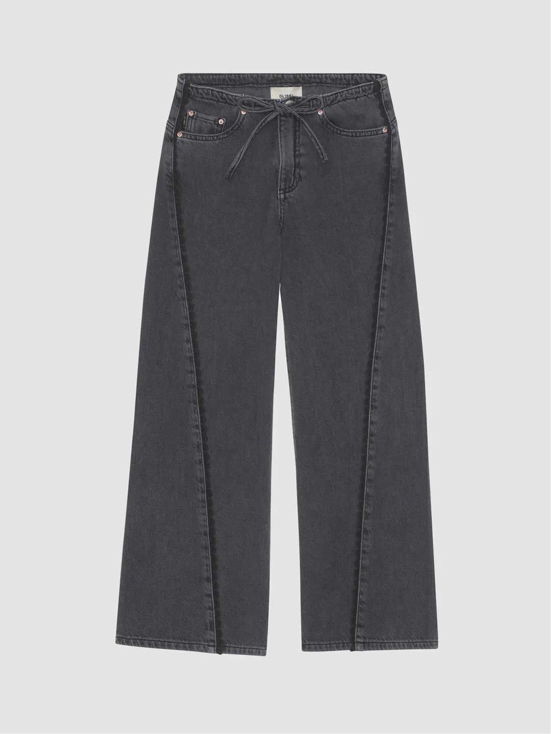 Girls Frankie Low-Slung Wide Leg Jeans - Nightshade Lace