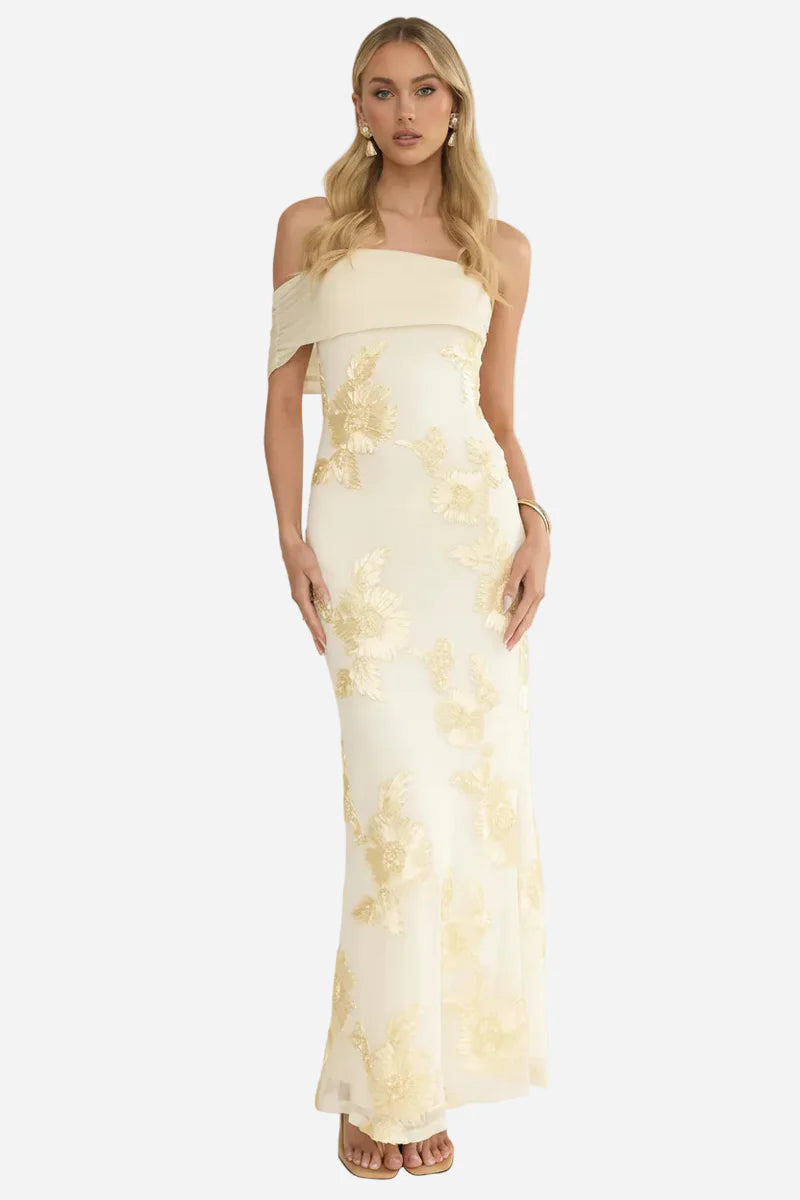 Off Shoulder Maxi Dress