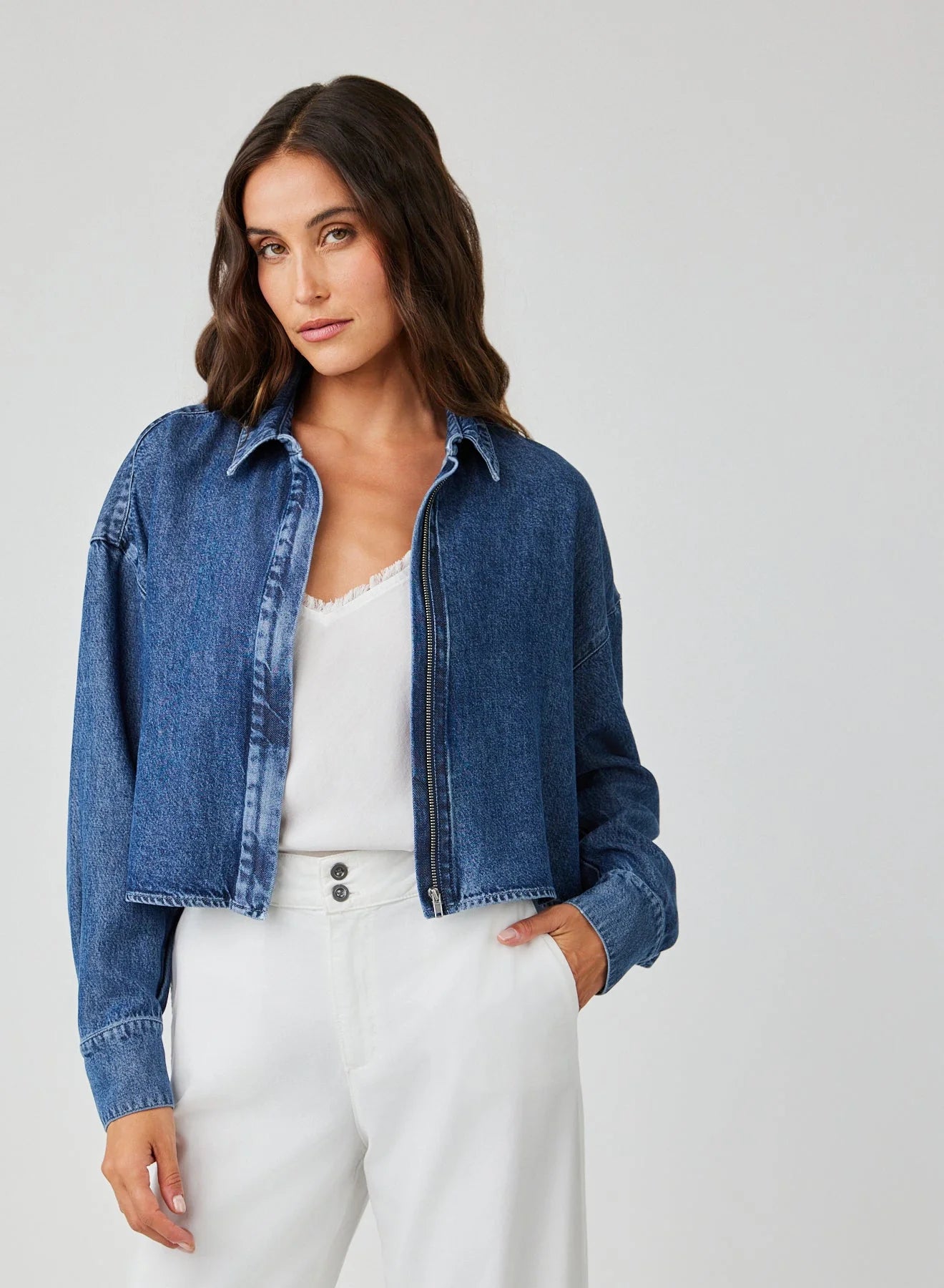 Oversized Cropped Shacket