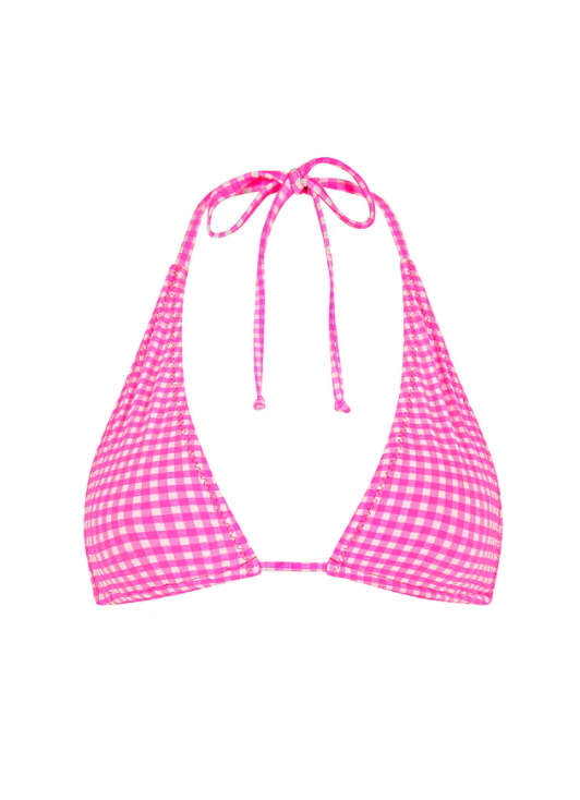 Halter Bralette Bikini Top - Pink Diva