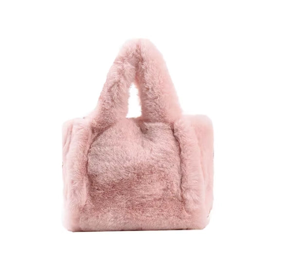 Girls Small Faux Fur Fuzzy Purse