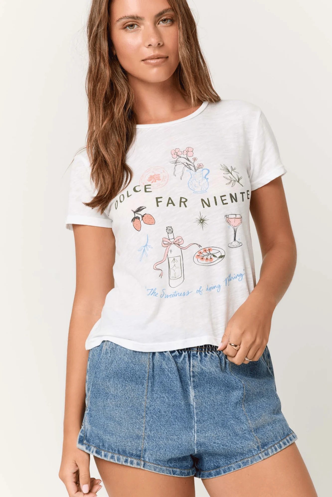 Sweetness of Doing Nothing Tee - White