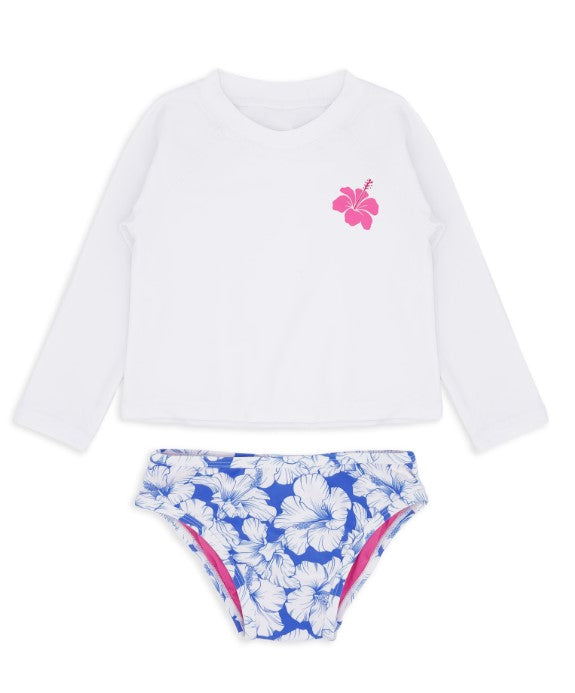 Girls Ruffle Rashguard Swim Set