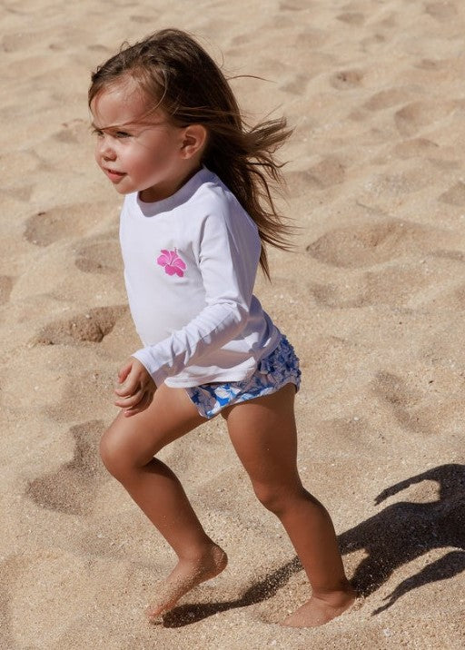 Girls Ruffle Rashguard Swim Set