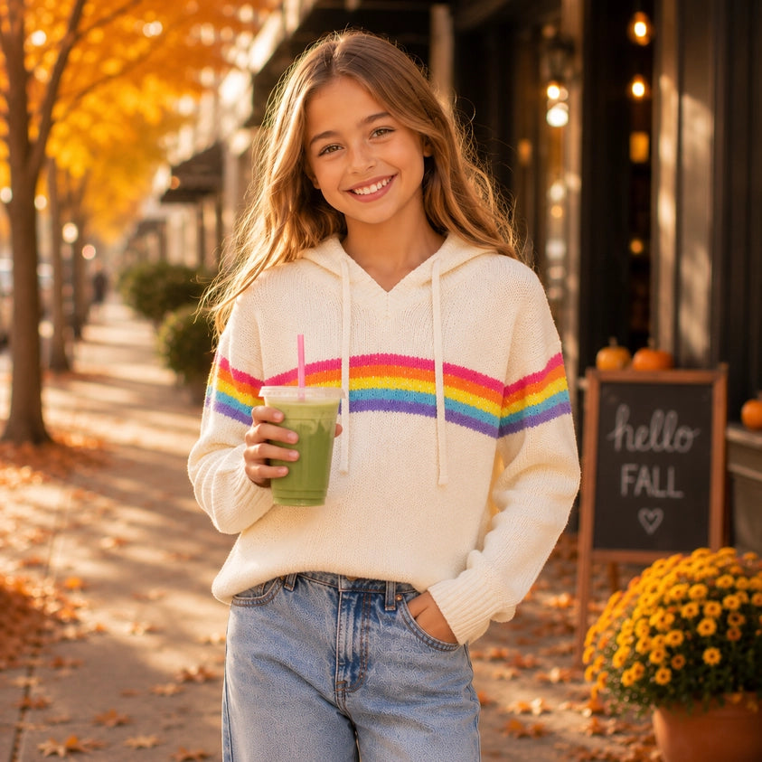 Girls Rainbow Sweater
