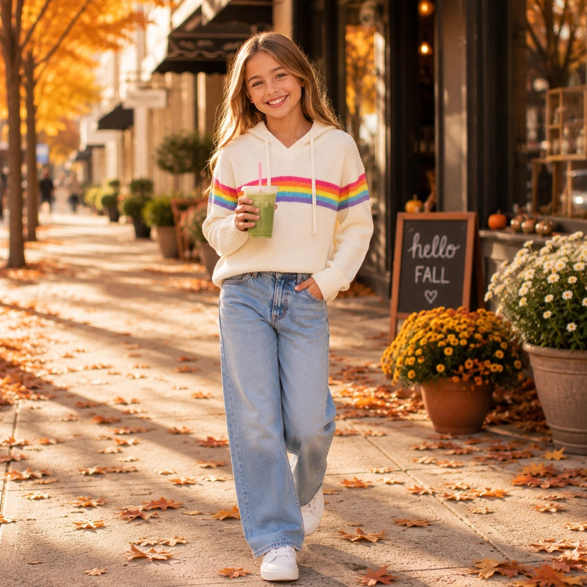 Girls Rainbow Sweater