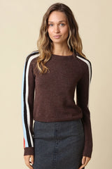 Rylee Contrast Stripe Knit Sweater