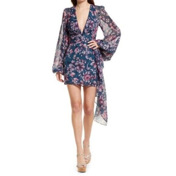 Artsy Pink Flora Sleepless Nights Dress