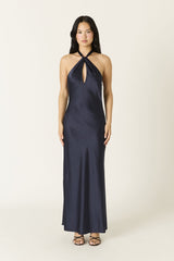 Halter Low Back Midi Dress