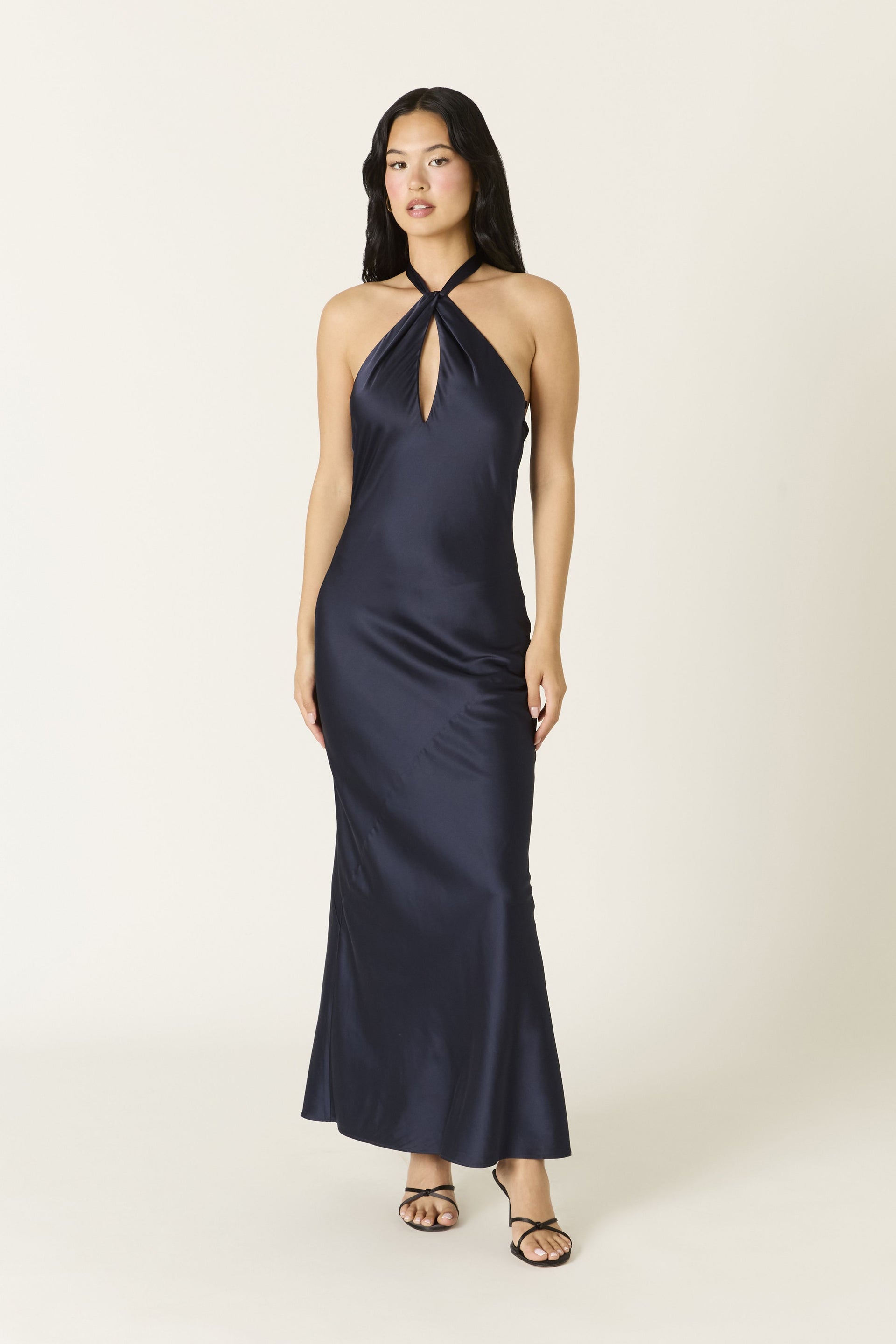 Halter Low Back Midi Dress