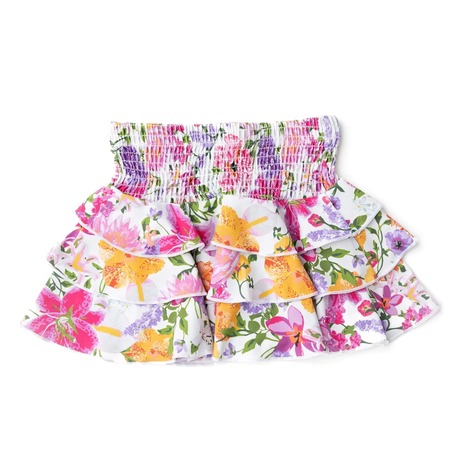 Summer Gardens Floral Smocked Skirt