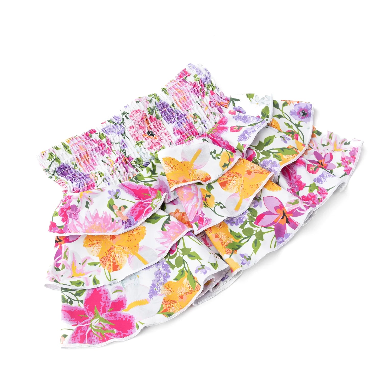 Summer Gardens Floral Smocked Skirt
