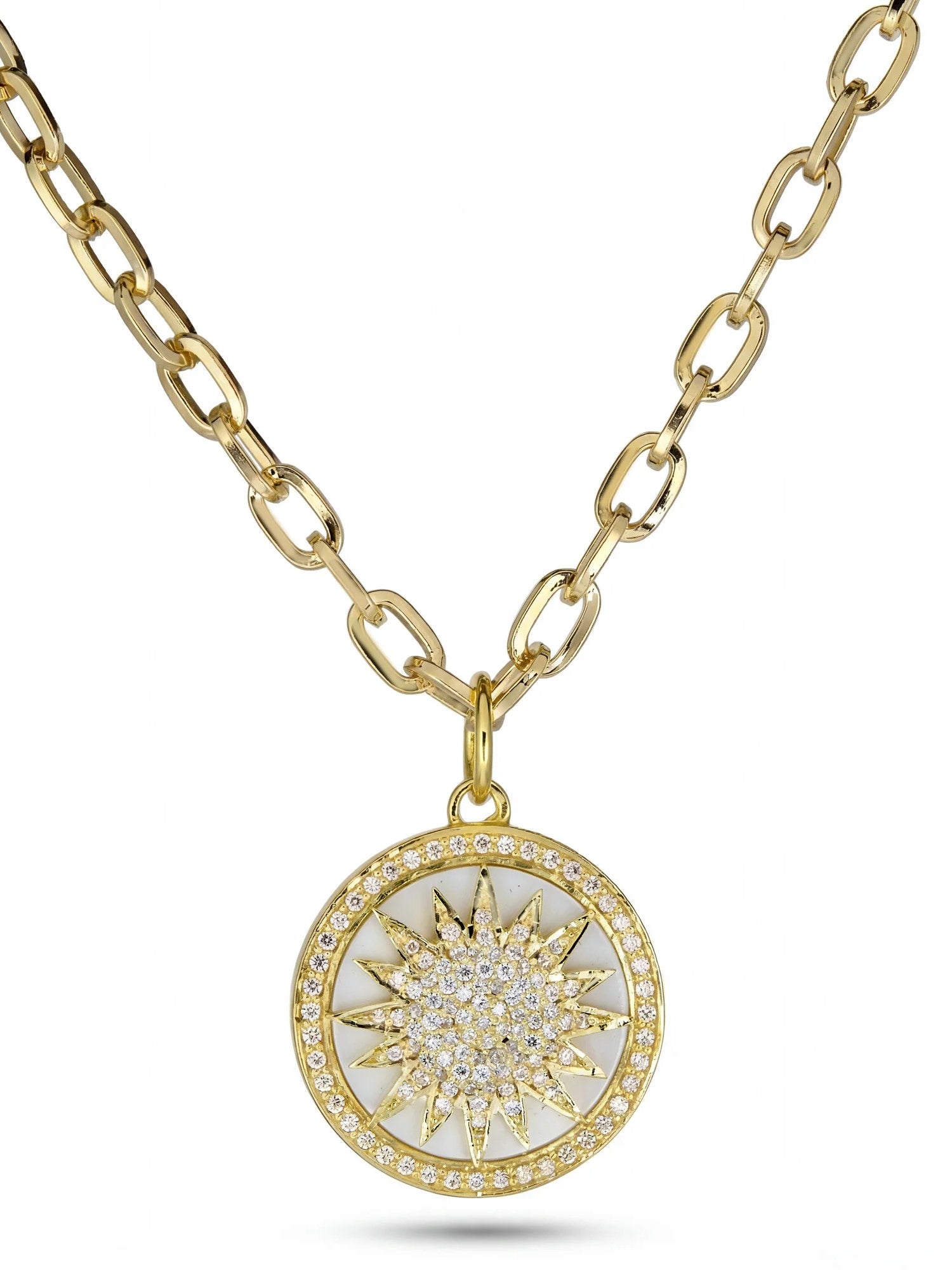 Mother of Pearl Starburst Pendant