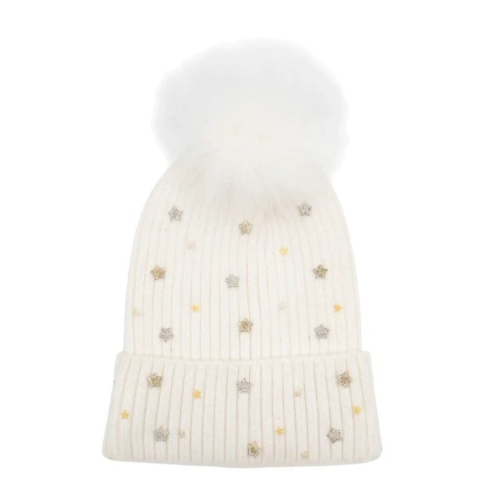 Girls Star Charm Beanie