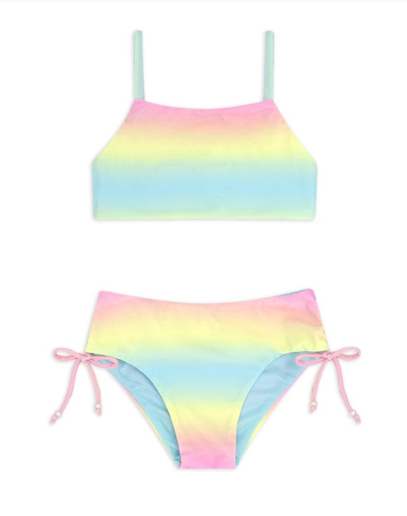 Girls Strands Multi Color Pastel Dipdye Bikini