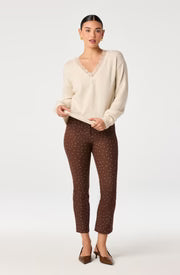 Jadyn Lace-Trim V-Neck Sweater