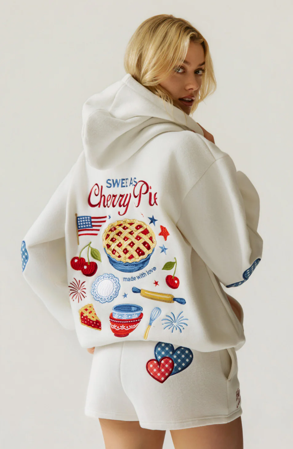 Cream Cherry Pie Hoodie
