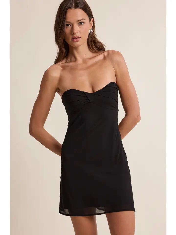 Sheer Open Back Mini Dress