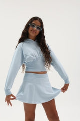 Girls Dolman Waist Hoodie