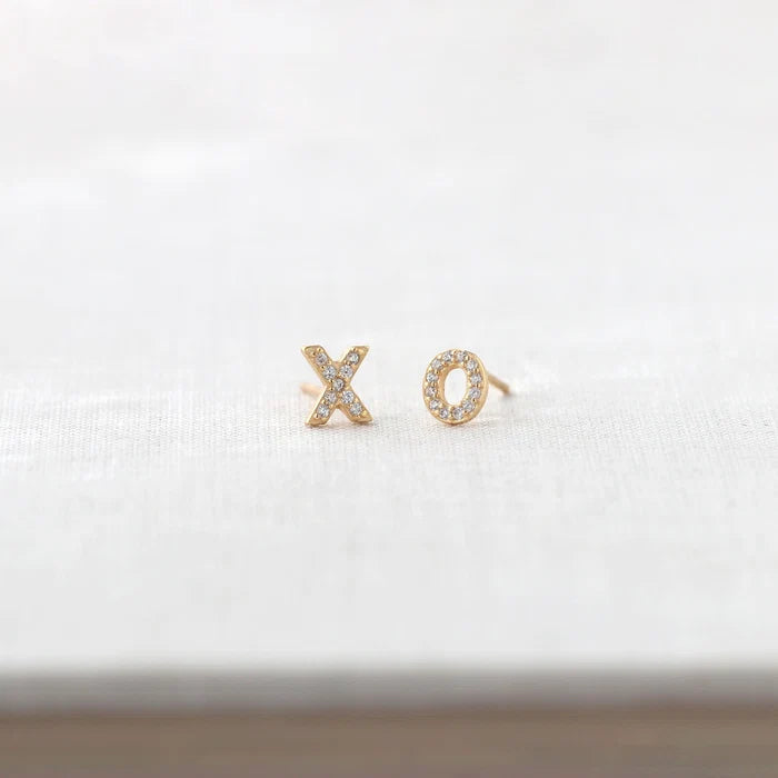 XO Crystal Stud Earrings