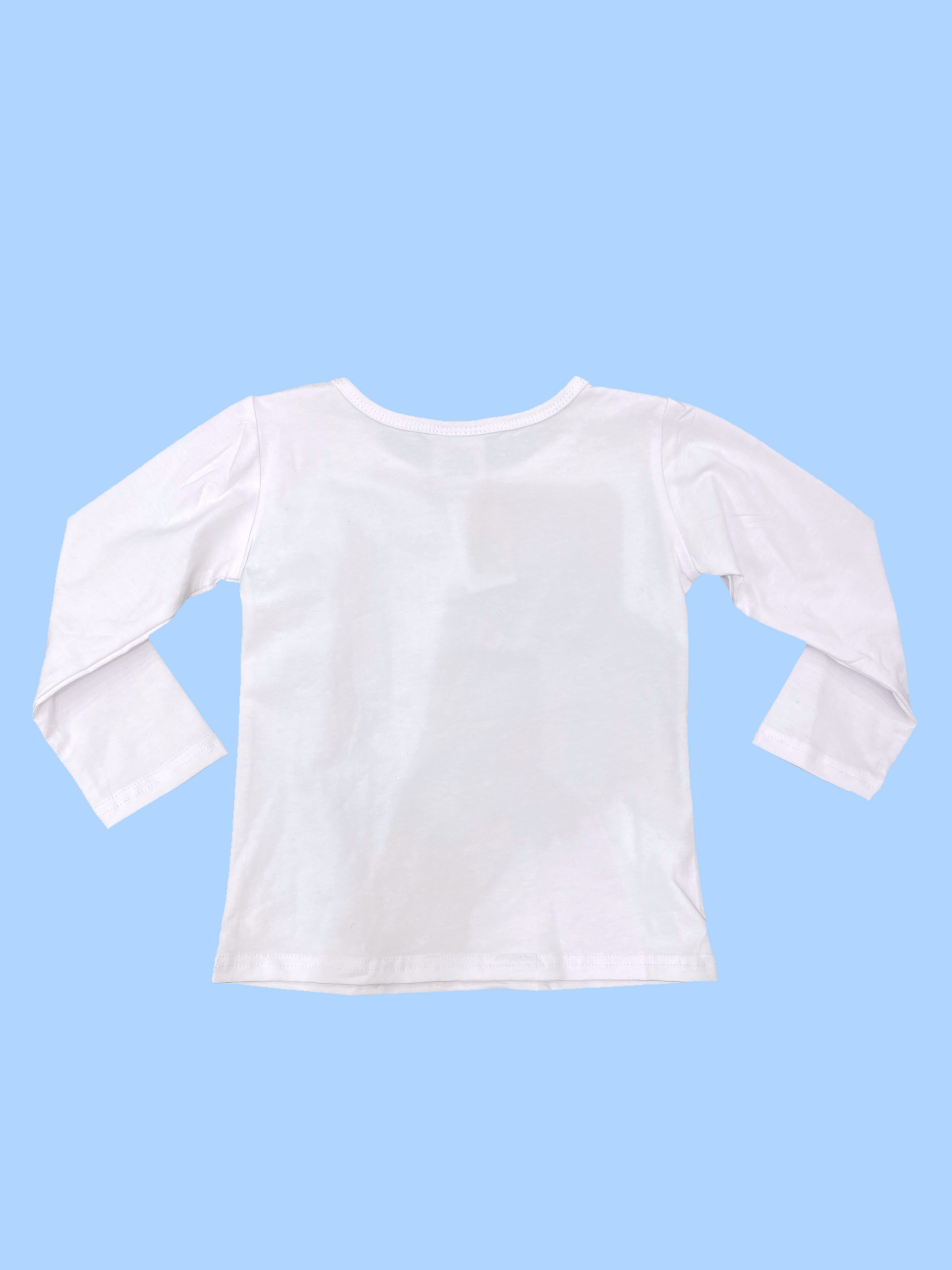 Couture Clips white navy falling stars long sleeve tee