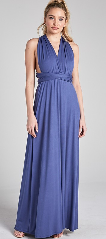 Multi way maxi dress - blue